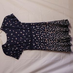 Cute Lightweight Summer Ready Outfit:  Navy Rayon Dress Size Medium